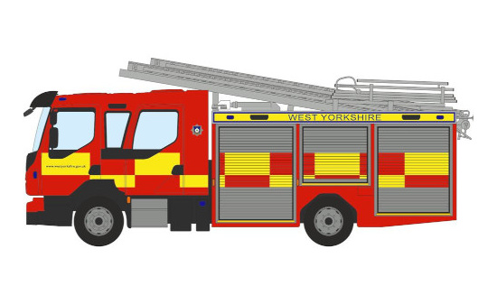 Oxford OXF76VEO001 Volvo FL Emergency One Pump Ladder - West Yorkshire 1:76