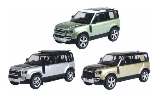 Oxford OXF76SET78 Land Rover 3er-Set: Defender 1:76