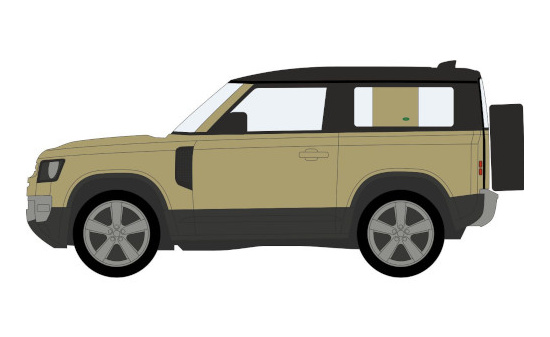 Oxford OXF76ND90003 Land Rover Defender 90 - dunkelbeige (Metallic) 1:76