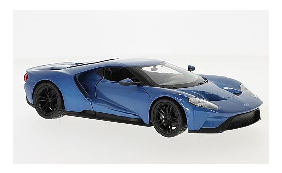 Welly WEL24082W-BLUE Ford GT - blau (Metallic) 1:24