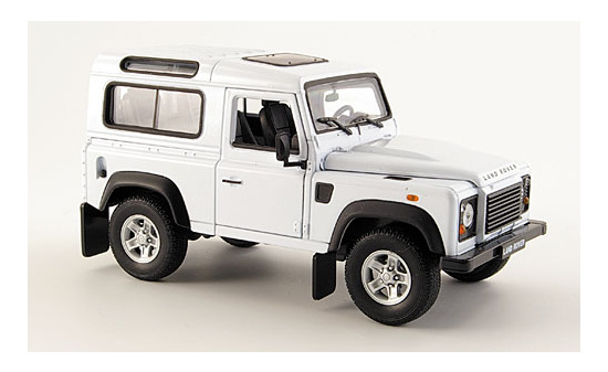 Welly WEL22498W-WHITE Land Rover Defender - weiss 1:24