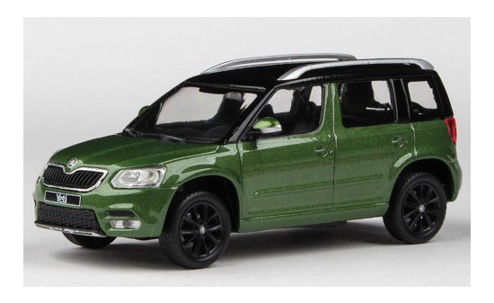 Abrex ABR143AB-031QK-b Skoda Yeti FL - grün (Metallic) , schwarz 1:43