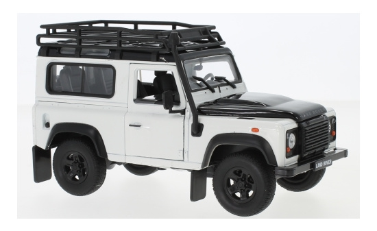 Welly WEL22498SP-WHITE Land Rover Defender - weiss , schwarz - Vorbestellung 1:24