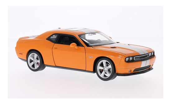 Welly WEL24049ORANGE Dodge Challenger SRT - orange , silber - Vorbestellung 1:24