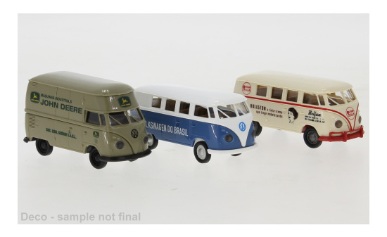 Brekina BRE90494 Set mit 3 VW-Bulli-Modellen - Im Einsatz in Südamerika 1:87