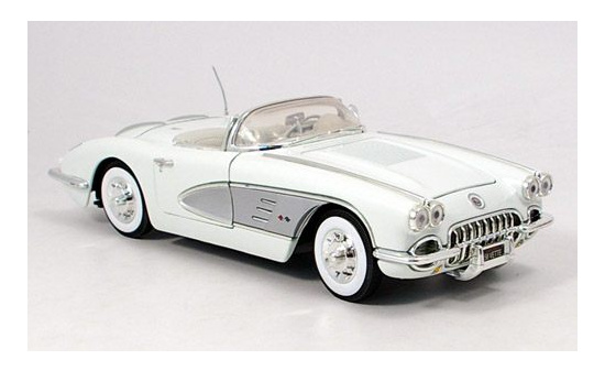 Motormax MOM73109WHITE Chevrolet Corvette - weiss , silber - Vorbestellung 1:18