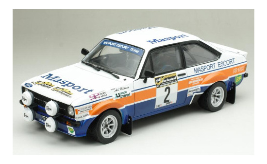 Sun Star SUN4665 Ford Escort MkII RS1800 - Masport - Rally Neuseeland - A.Vatanen - J.Scott 1:18